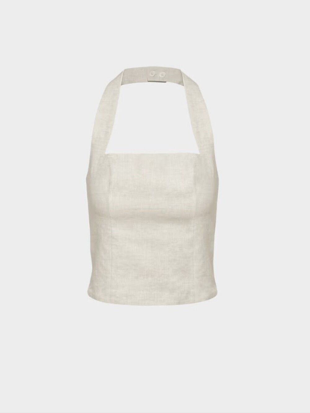 NWT ARITZIA - Whisper Linen Halter Top - Beige Linen - SIZE: L/G - Picture 5 of 11